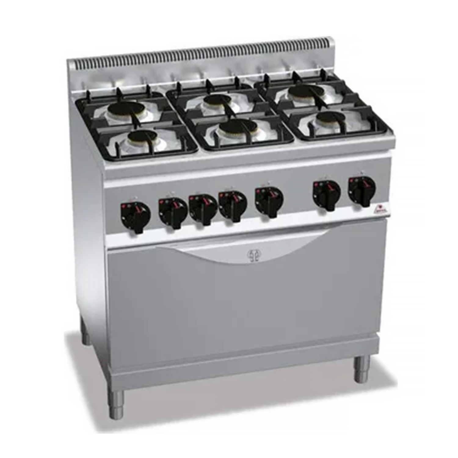 Fourneau 6 feux/four à gaz snack