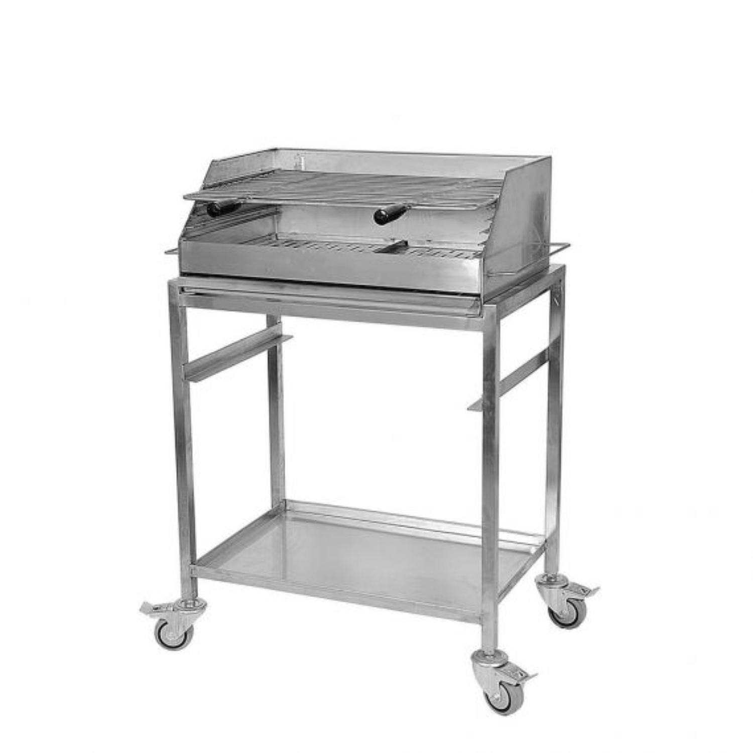 Barbecue en tôle inox 30/10 avec grille